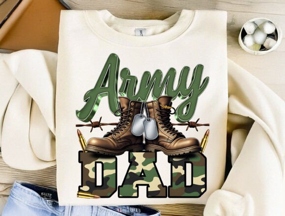 Army Dad Design PNG: A Bold Tribute for Military Pride