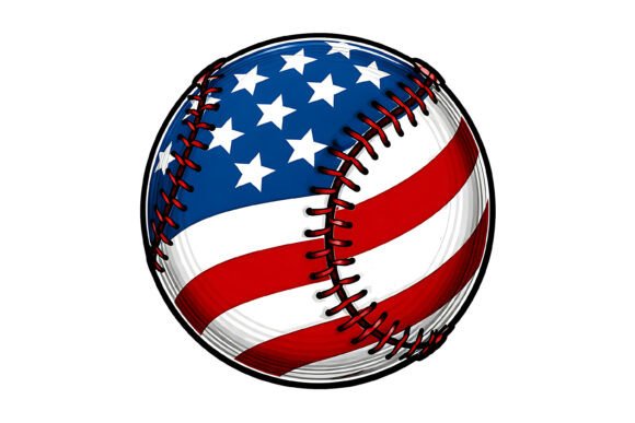 Celebrate Team Spirit with USA Flag Baseball Design