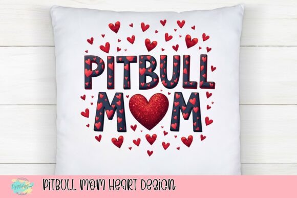 Celebrate Your Furry Love: The Pitbull Mom Heart Design