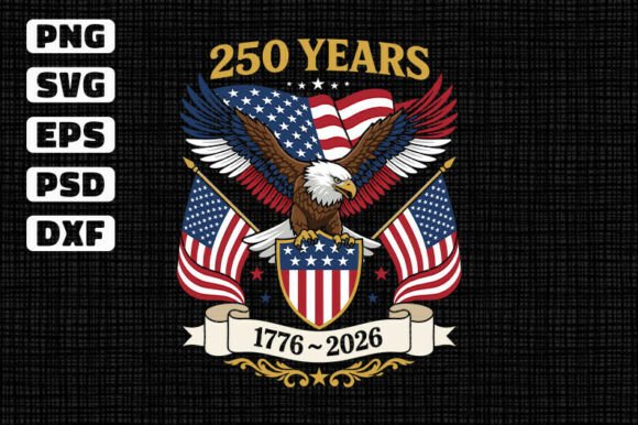 Celebrating 250 Years: The Bold Eagle Patriotic Design