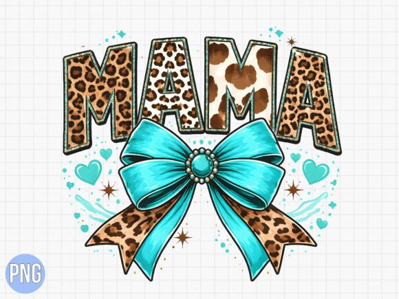 Leopard Mama Teal Ribbon Bow: A Bold Design Statement