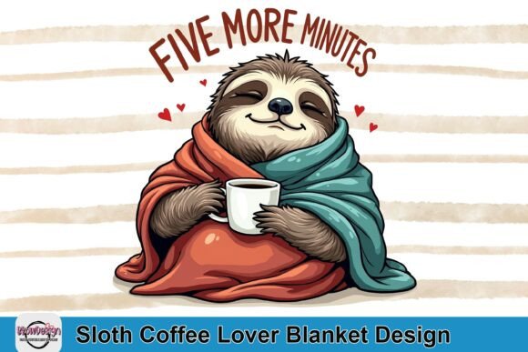 Sloth Coffee Lover Blanket Design: A Cozy Blueprint for Relaxed Branding