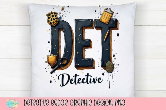 Solve Your Design Mystery: The Detective Badge Graphic PNG