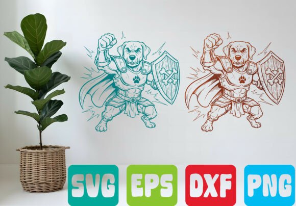 Unleash Your Brand with Warrior Super Dog SVG Designs