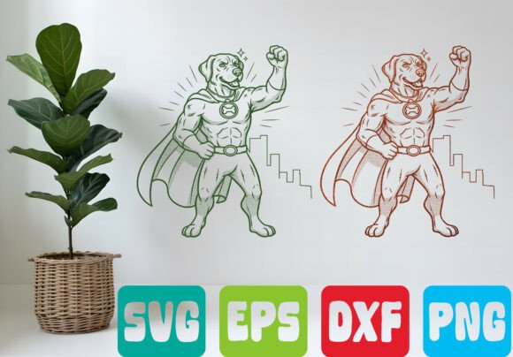 Unleashing Urban Heroism: The Superhero Dog SVG City Design